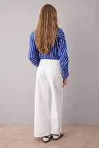 Beyaz Yüksek Bel Geniş Paça Wide Leg Jeans TWOAW26JE00023