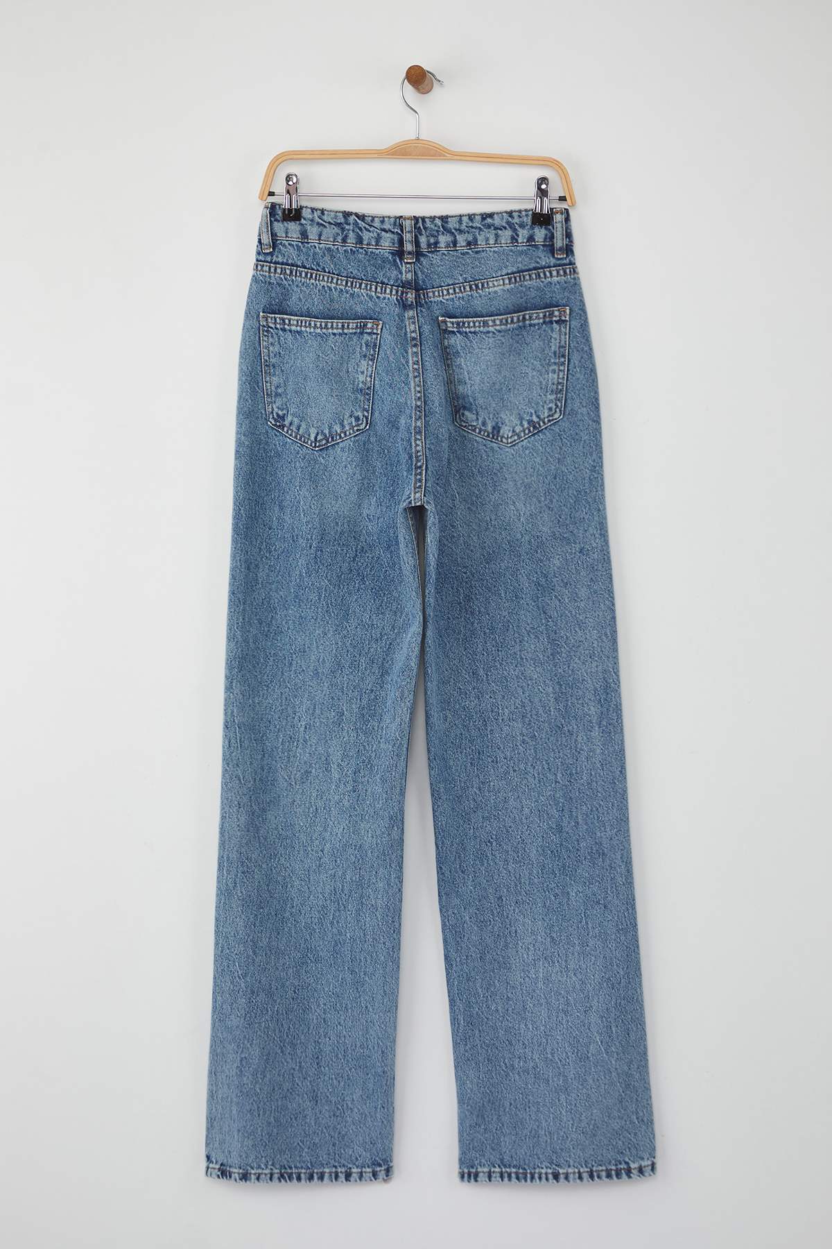 Trendyolmilla Antrasit Yüksek Bel Geniş Paça Wide Leg Jeans TWOAW26JE00083