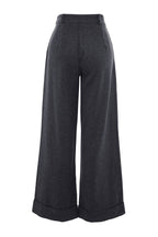 Trendyolmilla Siyah Wide Leg/Geniş Paça Yüksek Bel Dokuma  Pantolon TWOAW23PL00302