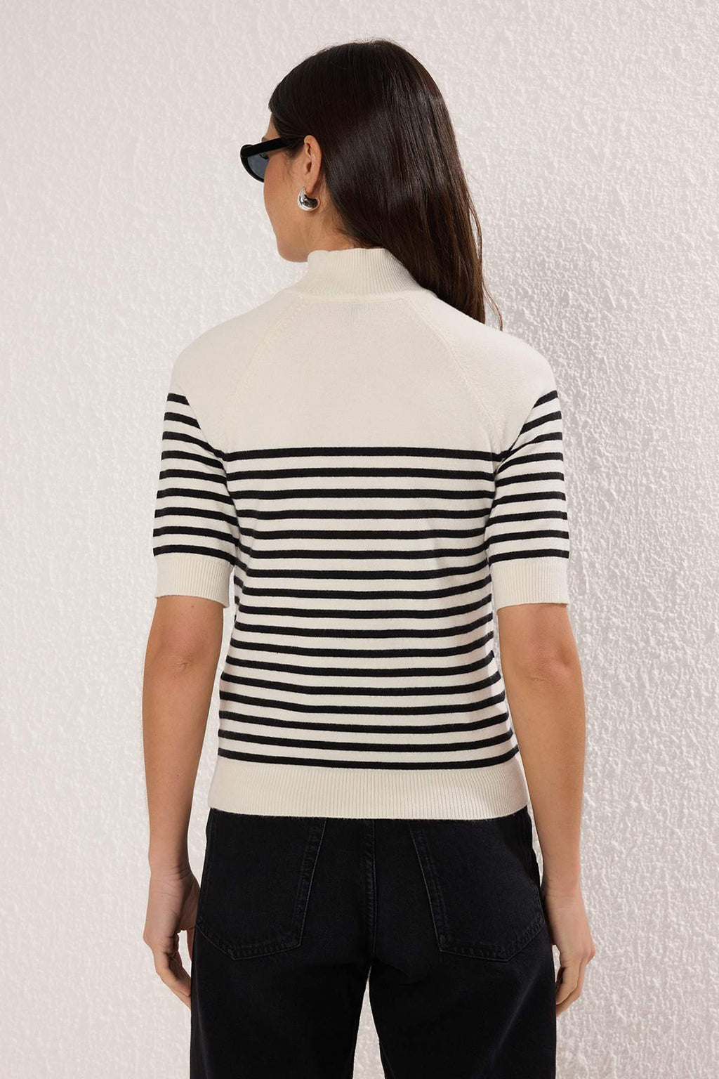 Trendyolmilla Bordo Merserize Görünümlü Premium İplik/Özel İplik Basic İnce Triko Bluz TWOAW24BZ00005