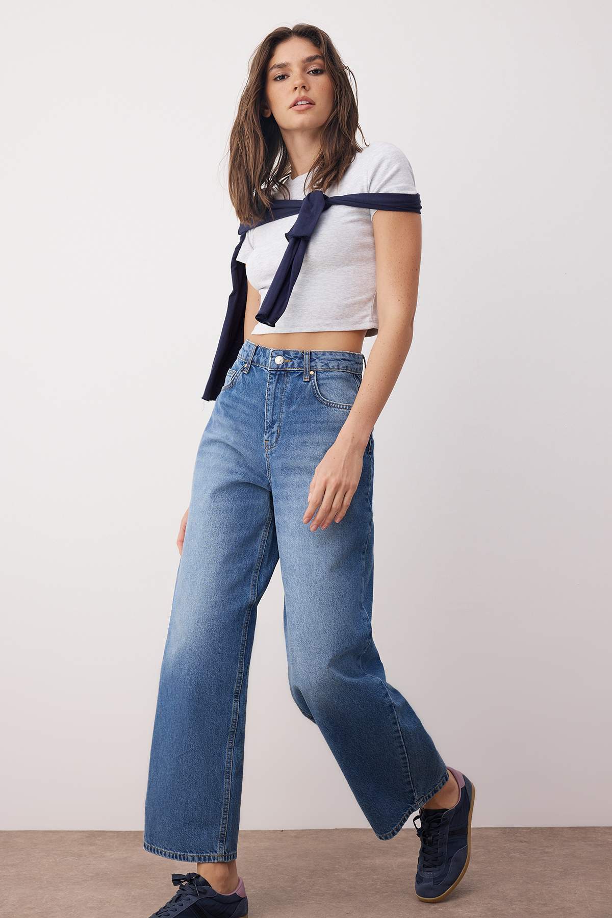 Trendyolmilla Mavi Normal Bel Bol Kesim Baggy Jeans TWOAW26JE00052 Secondary image