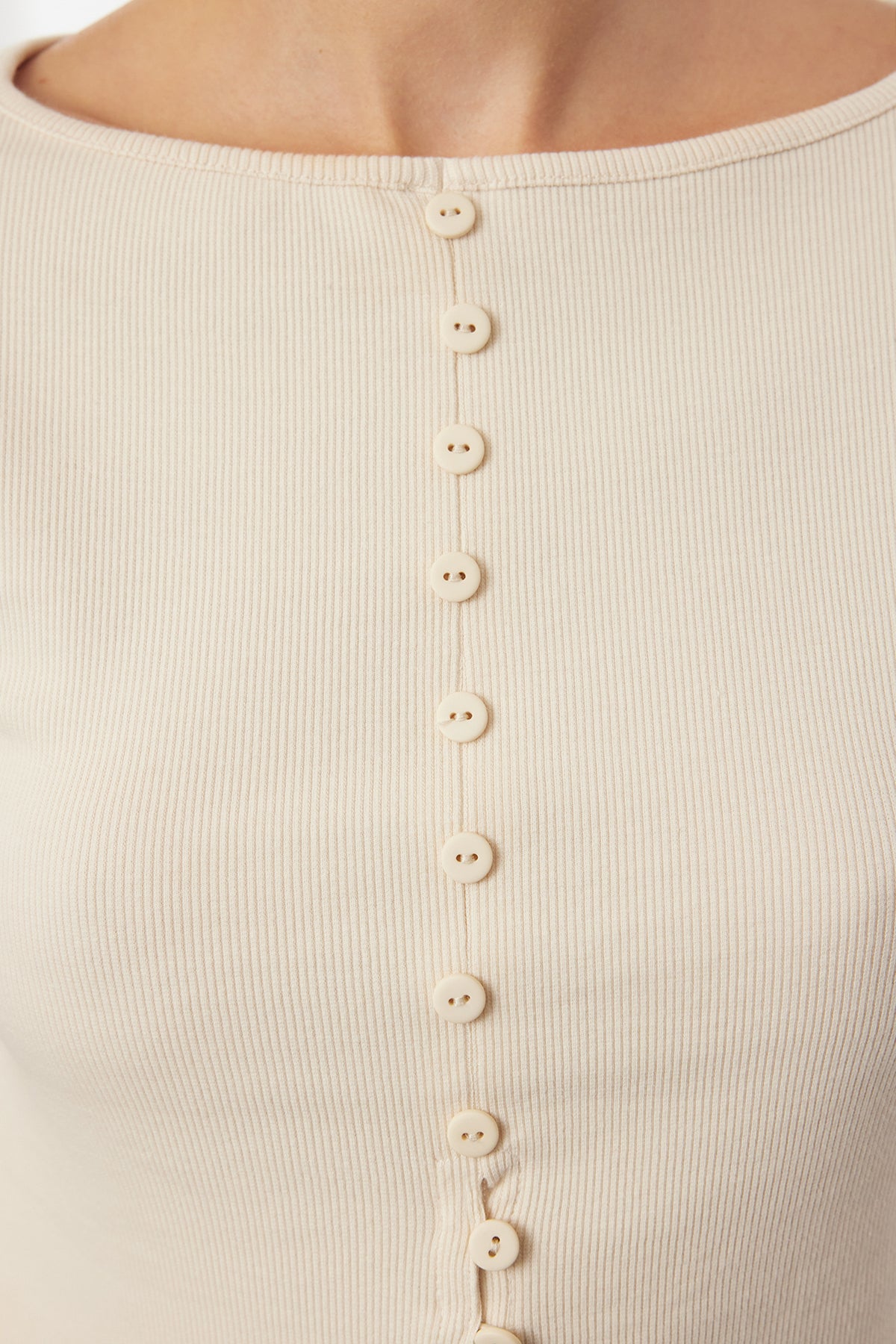 Trendyolmilla Siyah Düğme Detaylı Bisiklet Yaka Fitilli Esnek Regular Boy Örme Bluz TWOAW25BZ00030