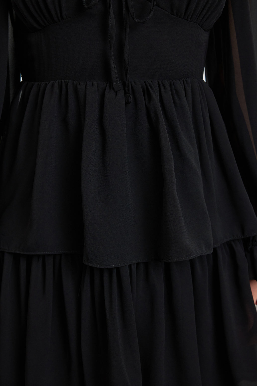 Trendyolmilla Mürdüm Çiçekli Fırfırlı Boho Mini Dokuma Elbise TWOAW23EL01455