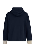 Trendyolmilla Lacivert Kalın İçi Polarlı Triko Bant Detaylı Kapüşonlu Örme Sweatshirt TWOAW22SW1806
