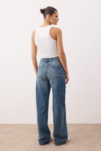 Trendyolmilla Mavi*001  Yüksek Bel Wide Leg Jeans TWOAW23JE00345