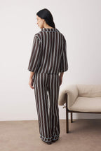 Trendyolmilla Bordo Biyeli Viskon Dokuma Pijama Takımı THMAW21PT0292