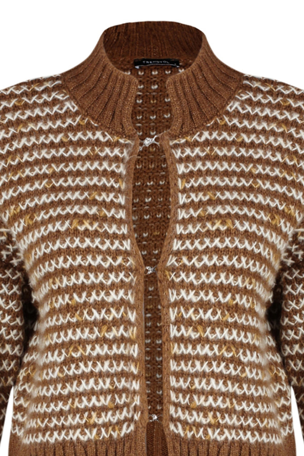 Trendyolmilla Kahverengi Yumuşak Dokulu Degrade Triko Hırka TWOAW24HI00052