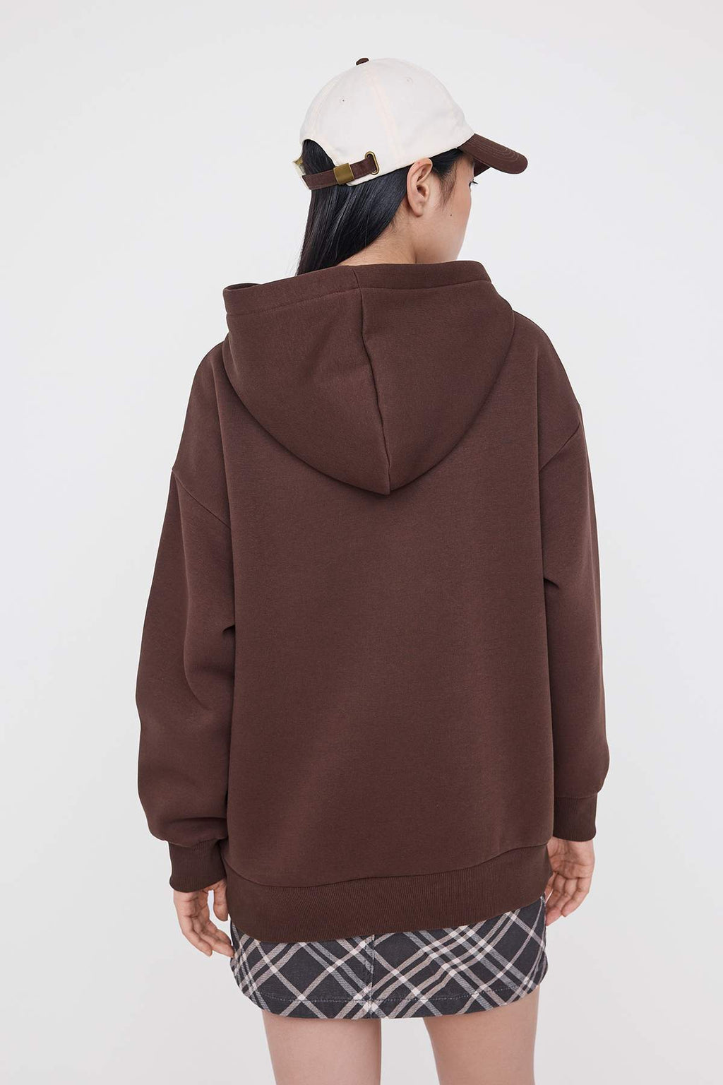 Teen Koyu Kahverengi Oversize/Geniş Kalıp Nakışlı Örme Sweatshirt TWOAW26SW00157