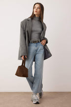 Trendyolmilla Açık Mavi  Yüksek Bel Straight Jeans TWOSS25JE00106