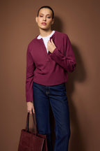 Trendyolmilla Antrasit Regular/Normal Kalıp Yarım Patlı Selanik Kalın Örme Bluz TWOAW26BZ00252