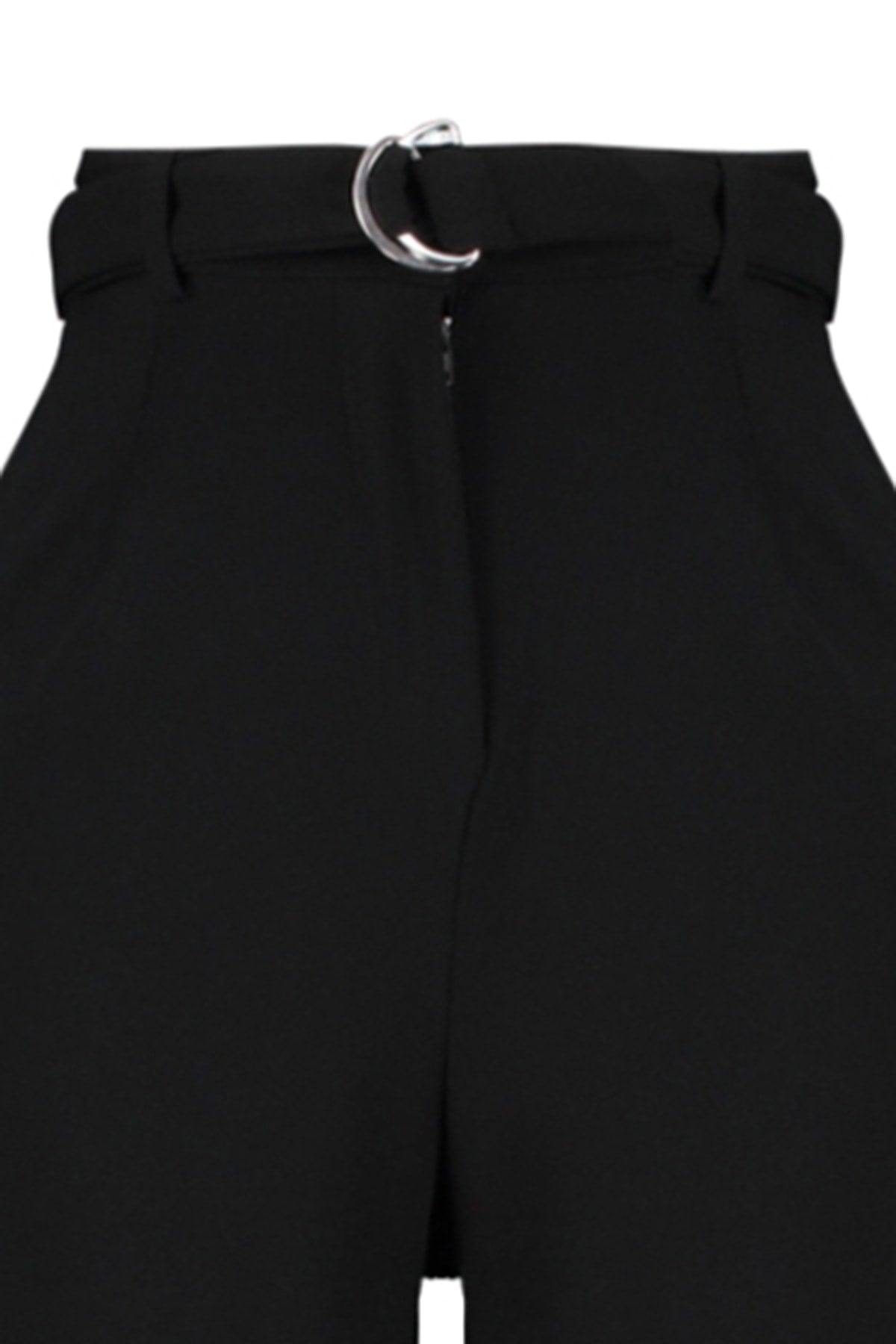 Trendyolmilla Koyu Kahverengi Kemerli Wideleg/Geniş Paça Yüksek Bel Smart Krep Kumaş Örme Pantolon TWOSS23PL00330