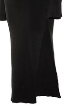 Siyah Fake Triko Vücuda Oturan Polo Yaka Maxi Fitilli Esnek Örme Kalem Elbise TWOAW23EL00164