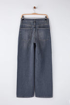 Gri Yüksek Bel Baggy Wide Leg Rahat Geniş Paça %100 Pamuklu Jeans TWOAW26JE00239