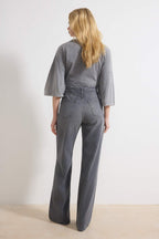 Gri Trok Detaylı Normal Bel %100 Pamuk Wide Leg Jeans TWOSS26JE00051