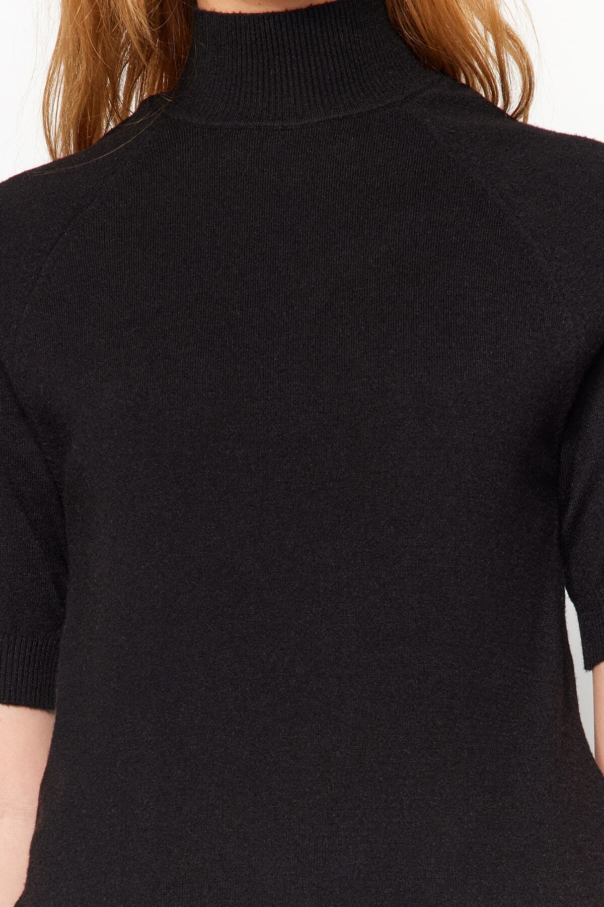 Trendyolmilla Bordo Merserize Görünümlü Premium İplik/Özel İplik Basic İnce Triko Bluz TWOAW24BZ00005