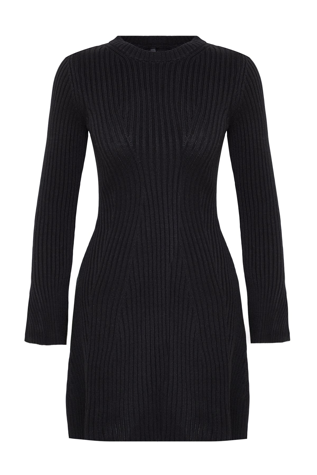 Trendyolmilla Siyah Mini Triko A-Line Formda Elbise TWOAW25EL00030