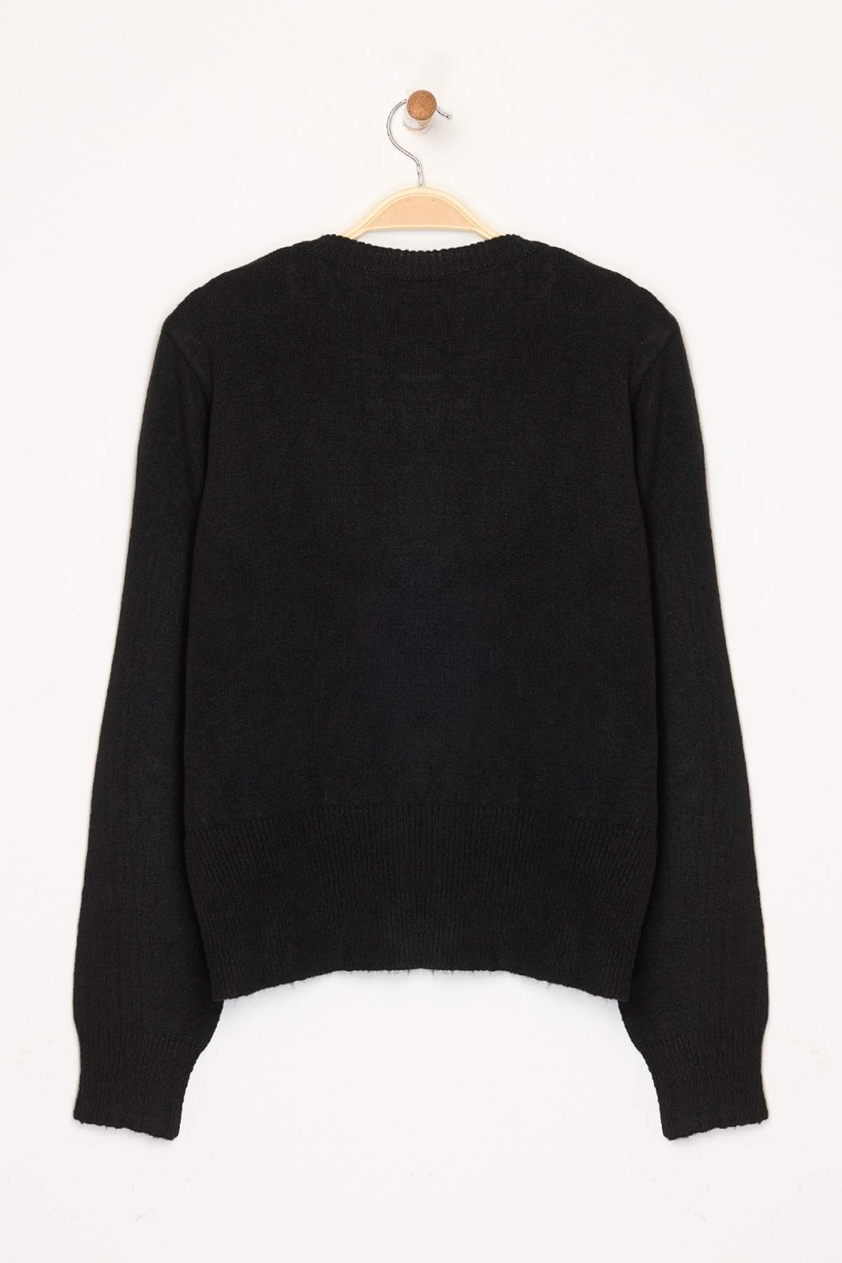 Trendyolmilla Ekru Basic Düğmeli Ceket Görünümlü Yumuşak Dokulu Triko Hırka TWOAW25HI00164