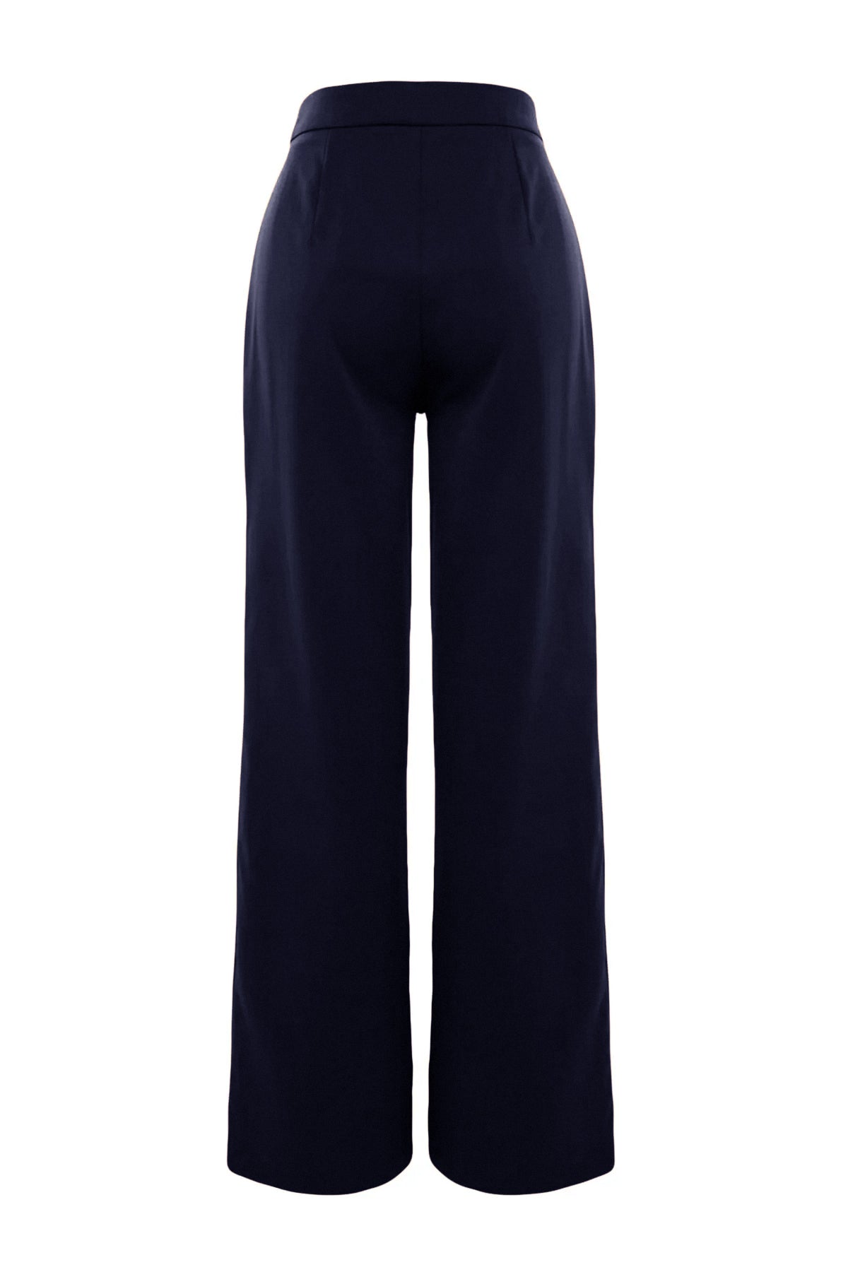 Trendyolmilla Lacivert Wide Leg/Geniş Paça Dokuma Kumaş Pantolon TWOAW22PL0139