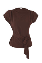 Trendyolmilla Siyah Kolsuz Kuşaklı Dokuma Bluz TWOAW26BZ00057