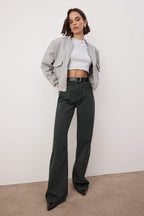 Trendyolmilla Petrol Yüksek Bel Vintage Yıkama Özel Renk Denim Wide Leg/Geniş Paça Jeans TWOAW26JE00110