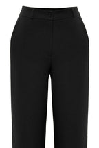 Trendyolmilla Siyah Wide Leg/Geniş Paça Bootcut Dokuma Kumaş Pantolon TWOAW21PL0332