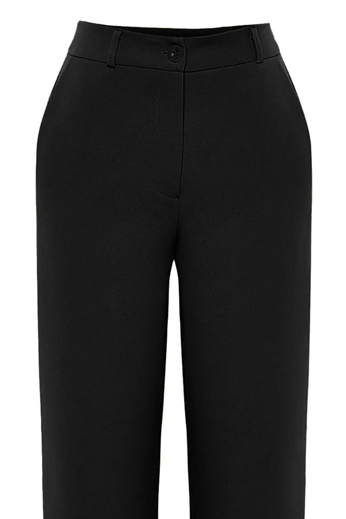 Trendyolmilla Siyah Wide Leg/Geniş Paça Bootcut Dokuma Kumaş Pantolon TWOAW21PL0332