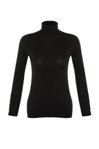 Trendyolmilla Siyah Merserize Görünümlü Premium İplik / Özel İplik Basic Triko Kazak TWOAW23KZ01514