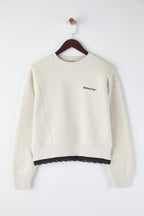 Trendyolmilla Teen Kahverengi Regular Dantel Detaylı Slogan Nakışlı Kalın Polarlı Örme Sweatshirt TWOAW26SW00153