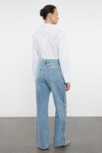 Mavi More Sustainable Aksesuar Detaylı Yüksek Bel Wide Leg Jeans TWOAW25JE00028