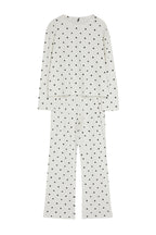 Trendyolmilla Siyah %100 Pamuklu Puantiye ve Kalpli Örme Pijama Takımı THMAW25PT00039