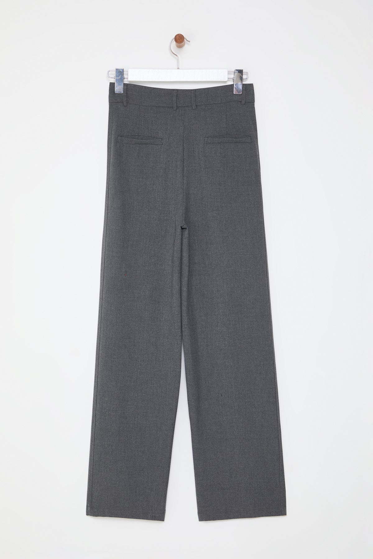 Trendyolmilla Bej Wide Leg Geniş Paça Pileli Dokuma Pantolon TWOAW25PL00105