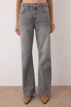 Trendyolmilla Gri  Yüksek Bel Wide Leg Jeans TWOAW26JE00007