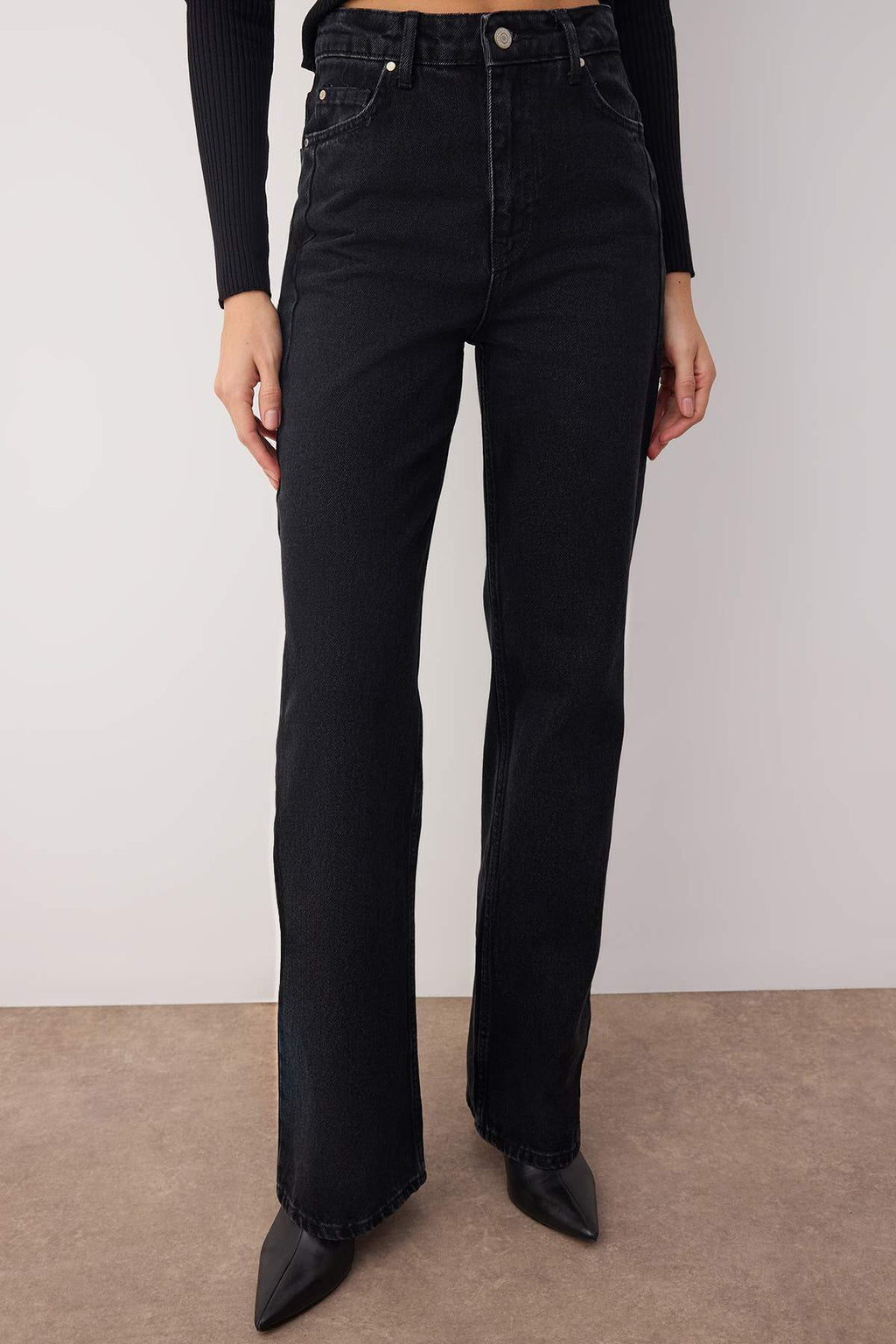 Trendyolmilla Mavi*001  Yüksek Bel Wide Leg Jeans TWOAW23JE00345