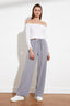 Gri Beli Lastikli Wide Leg/Geniş Paça Dokuma Pantolon TWOSS21PL0248