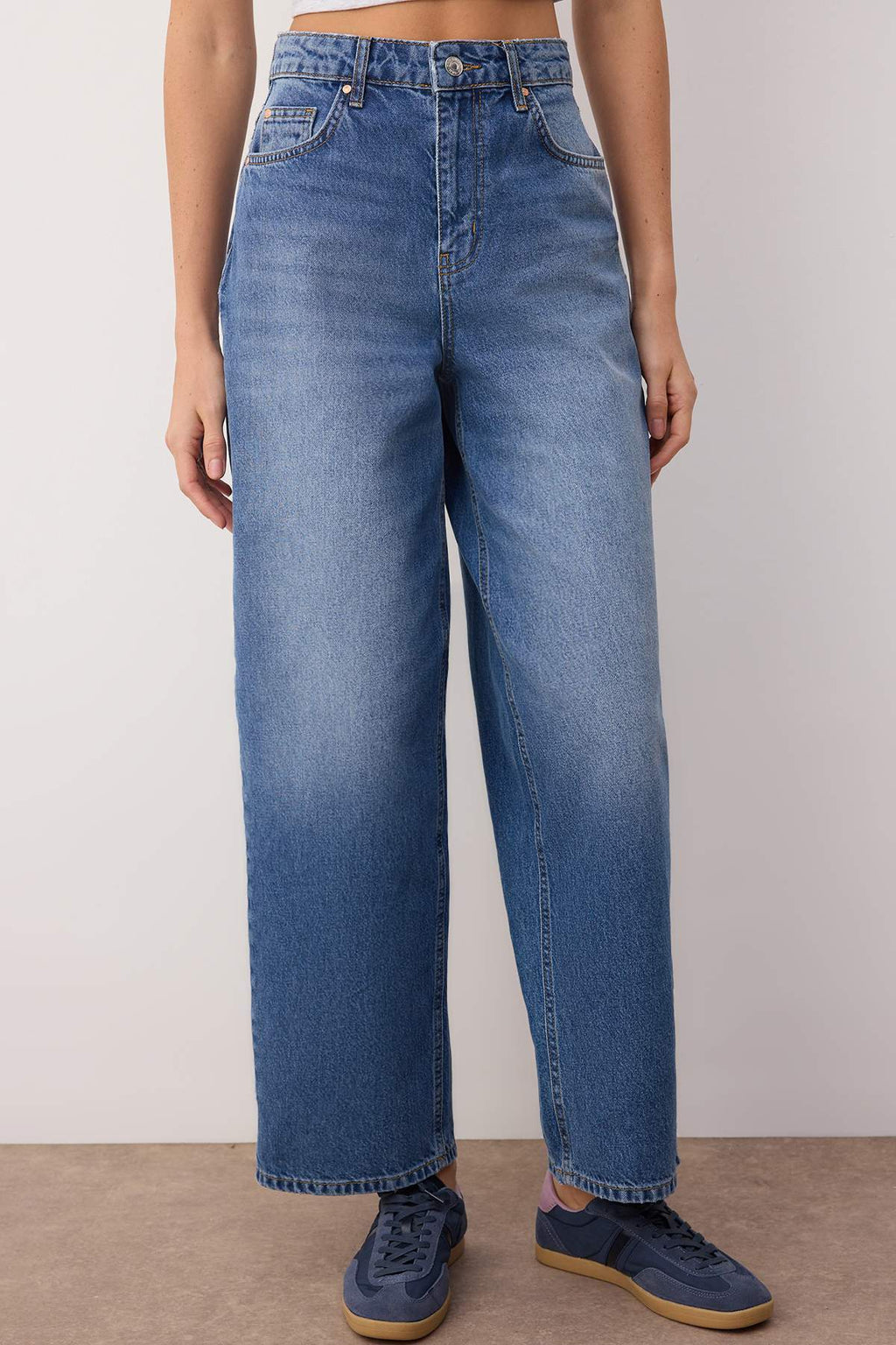 Trendyolmilla Mavi Normal Bel Bol Kesim Baggy Jeans TWOAW26JE00052