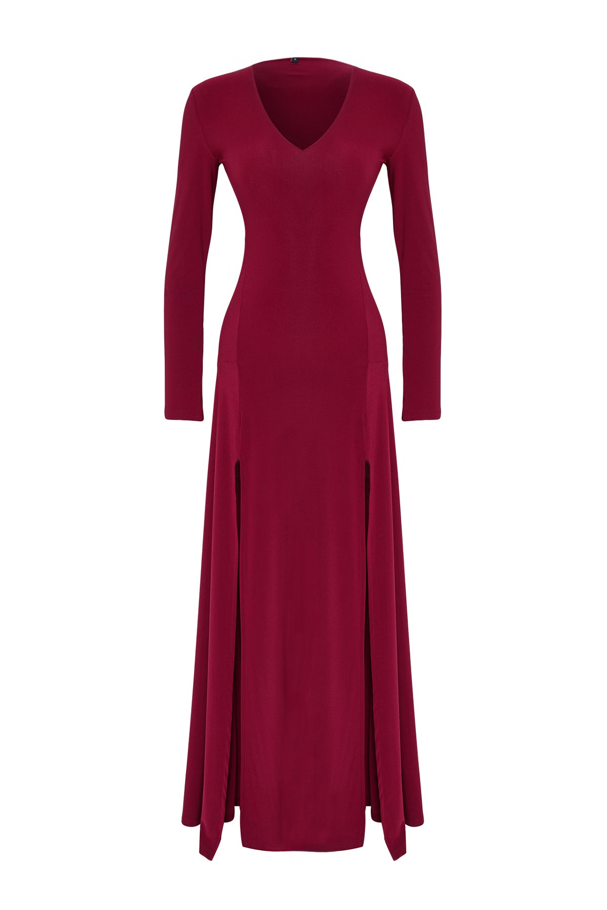 Trendyolmilla Limited Edition Kahverengi V Yaka Skater/Belden Açılan Esnek Maxi Örme Elbise TWOAW25EL00299