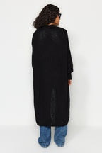 Siyah Maxi Basic Geniş Kalıp Triko Hırka TWOAW24HI00096