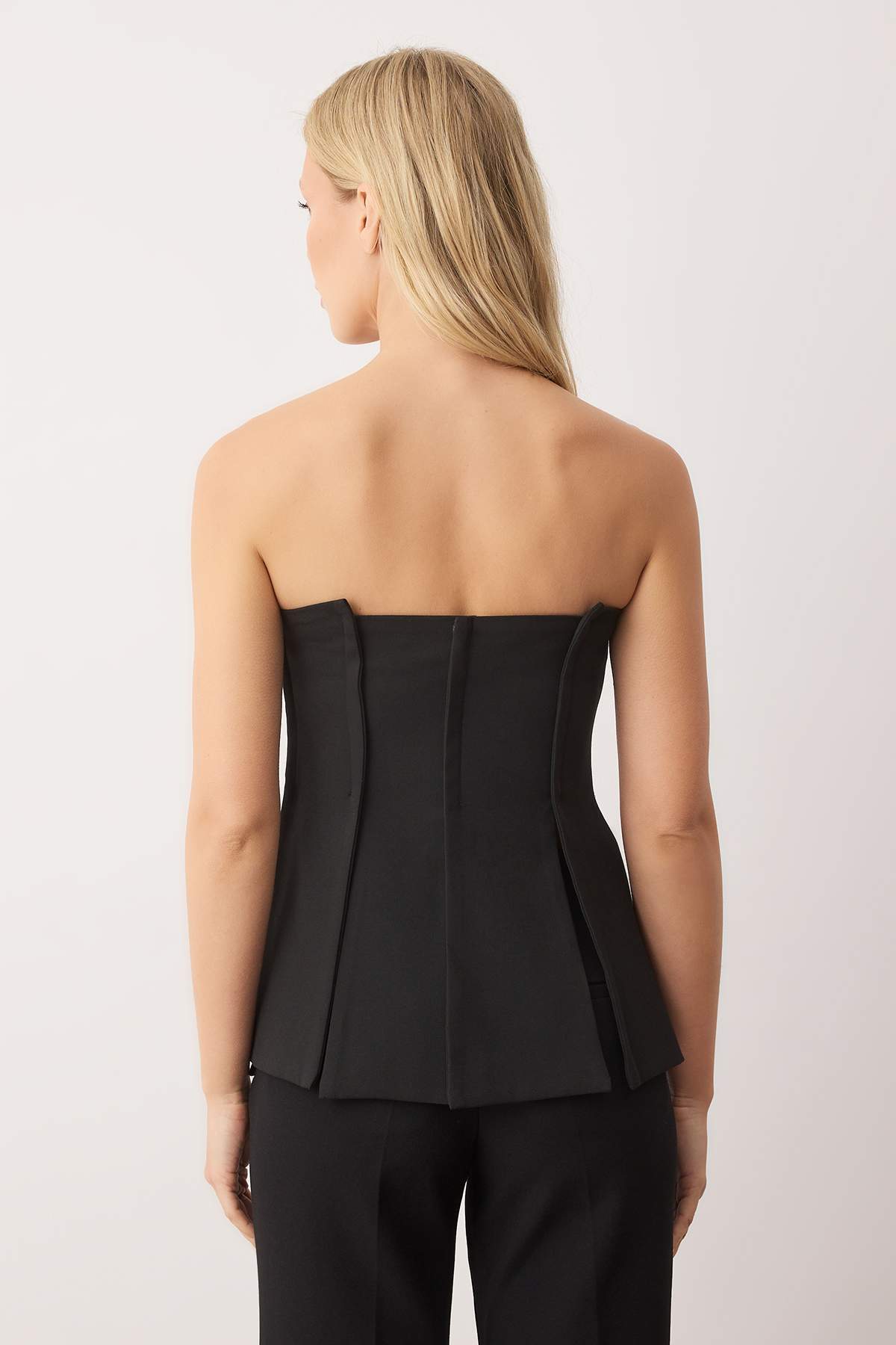 Trendyolmilla Kahverengi Limited Edition Fitted Straplez Dokuma Bluz TWOAW26BZ00155