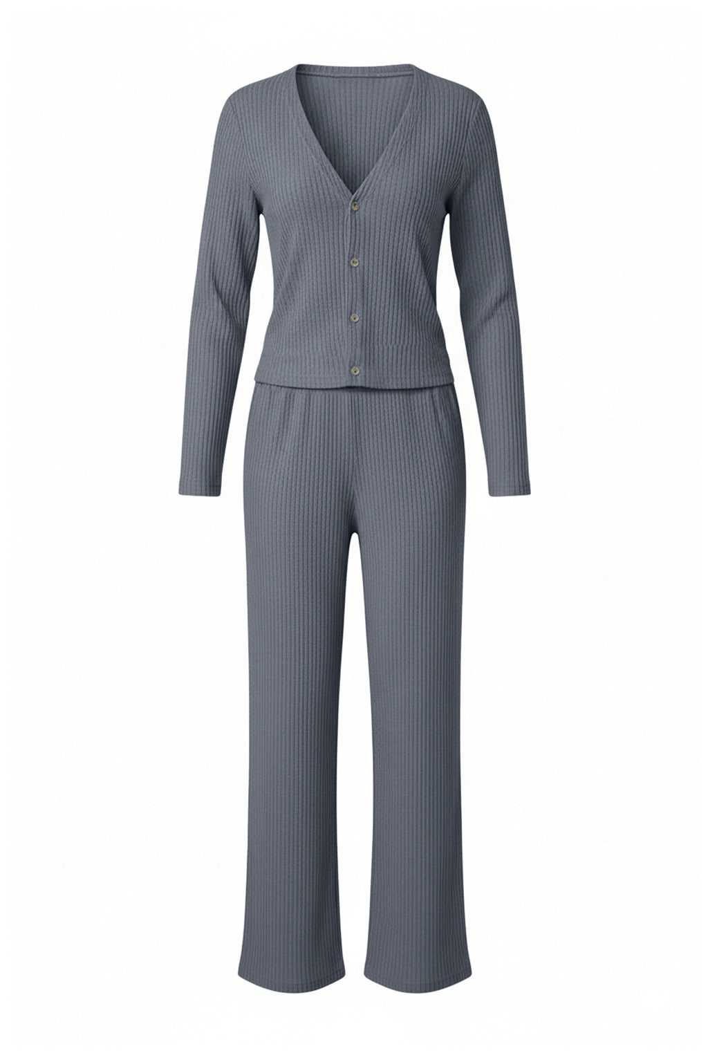 Trendyolmilla Bordo Pamuklu Hırka Fırçalı Yumuşak Tuşe Kışlık Fitilli Örme Pijama Takımı THMAW26PT00216