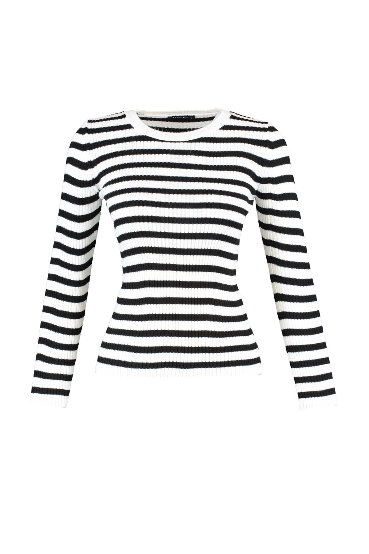 Trendyolmilla Lacivert Basic Çizgili Triko Kazak TWOAW21KZ0942