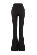 Siyah İspanyol Paça Flare Bootcut Dokuma Kumaş Pantolon TWOAW20PL0576