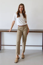 Trendyolmilla Haki Kemerli Chino Pantolon TWOAW26PL00109