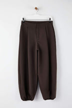 Trendyolmilla Gri Yüksek Bel Dokuma Şalvar Pantolon TWOAW26PL00169