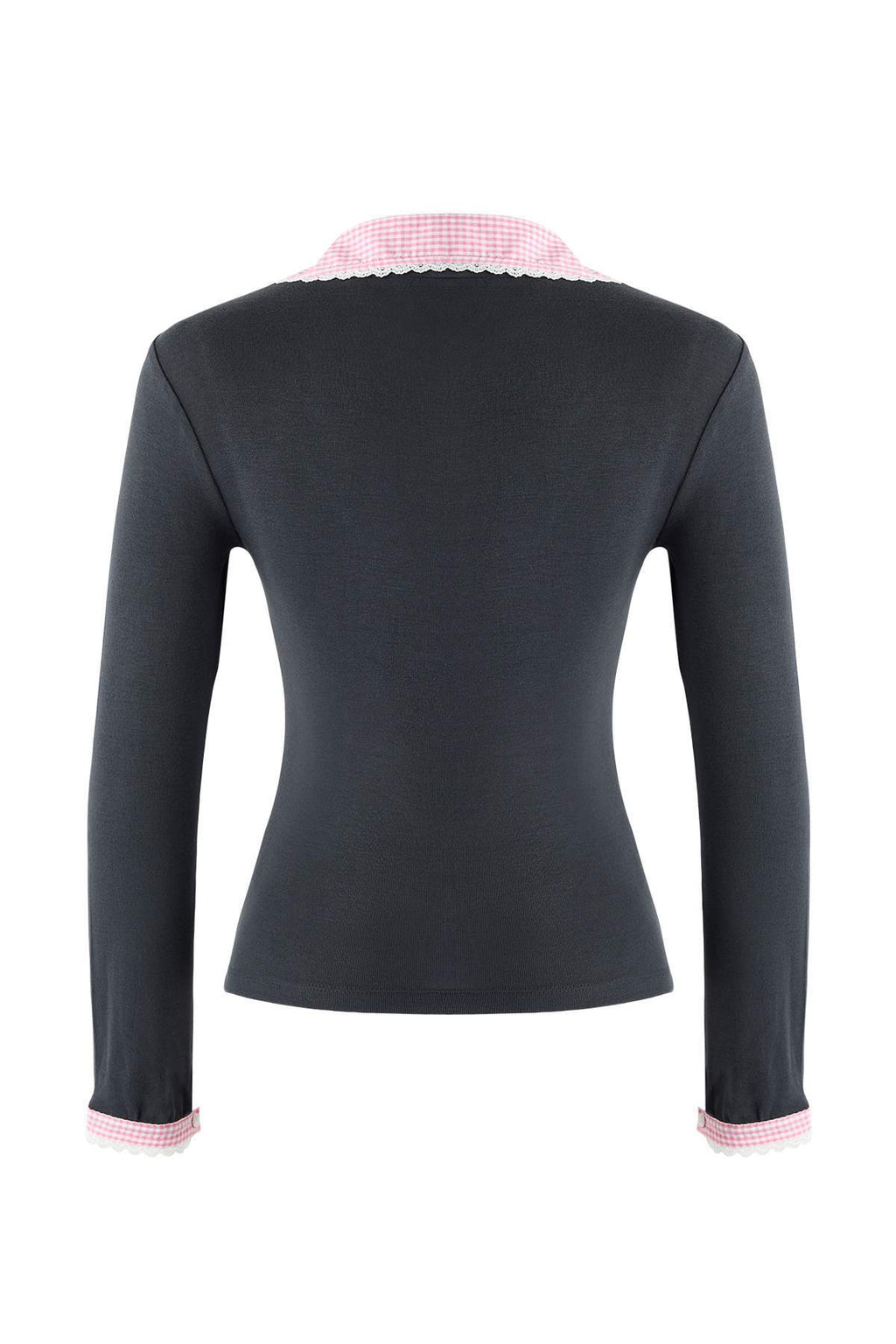 Trendyolmilla Kahverengi Ekose/Kareli Fitted/Vücuda Oturan Dokuma Detaylı Örme Bluz TWOAW26BZ00008