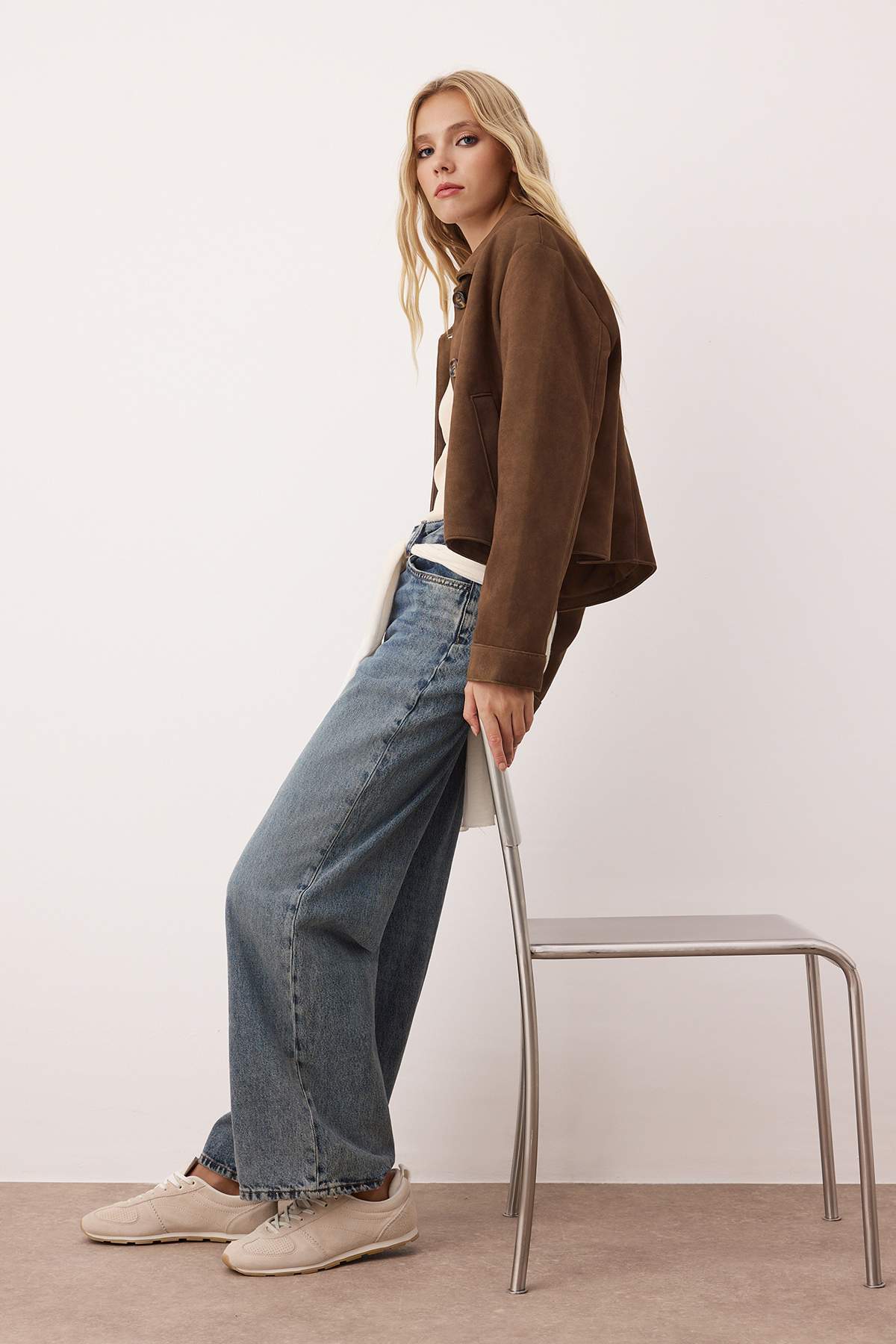 Mavi Vintage Yıkama Normal Bel Wide Leg Jeans TWOAW26JE00186 Secondary image