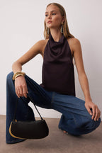 Trendyolmilla Siyah-Beyaz Animal Zebra Desenli Saten Degaje Party Bluz TPRAW26BZ00003