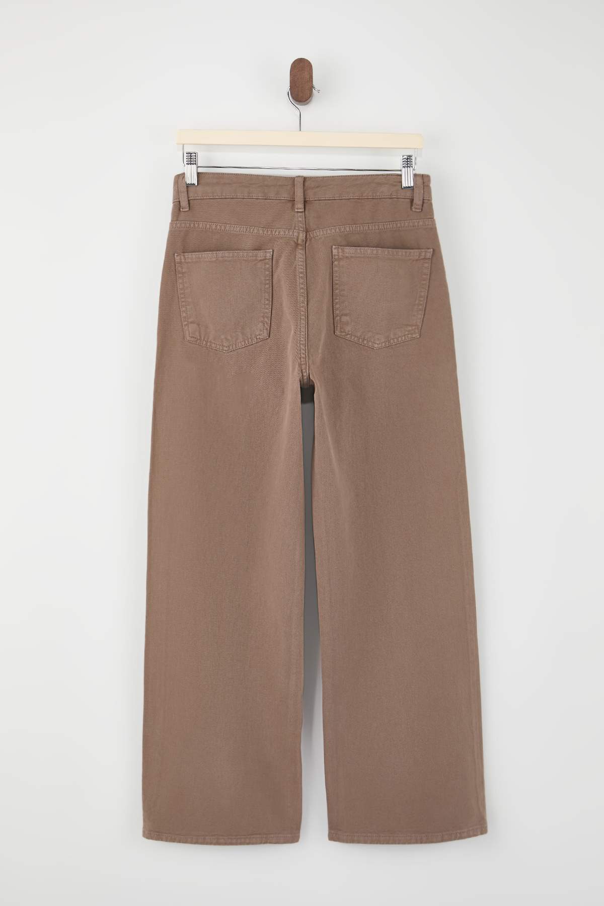 Trendyolmilla Vizon Yüksek Bel Bilek Boy Culotte %100 Pamuklu Jeans TWOAW26JE00190 Secondary image