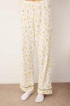 Trendyolmilla Pembe %100 Pamuklu Çiçekli Biyeli Örme Pijama Takımı THMAW25PT00202
