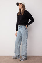 Trendyolmilla Açık Mavi Yüksek Bel Wide Leg Jeans TWOSS25JE00278