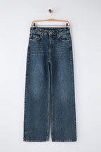 Trendyolmilla Açık Mavi Yüksek Bel Wide Leg Palazzo Jeans TWOAW26JE00251
